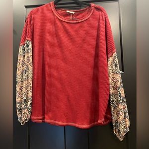 Boutique Top with Decorative Sleeves